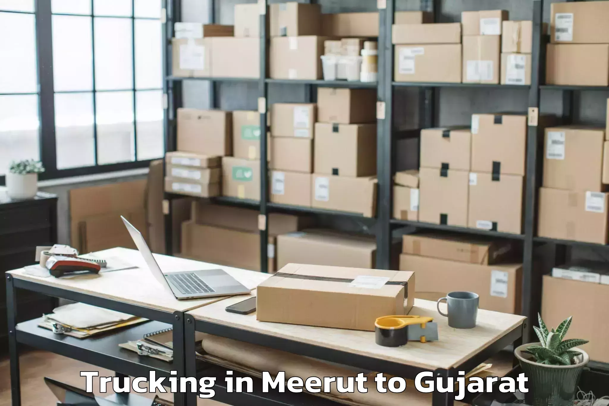 Efficient Meerut to Gusar Trucking